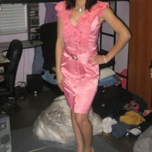 Bebe Light Pink Button Dress